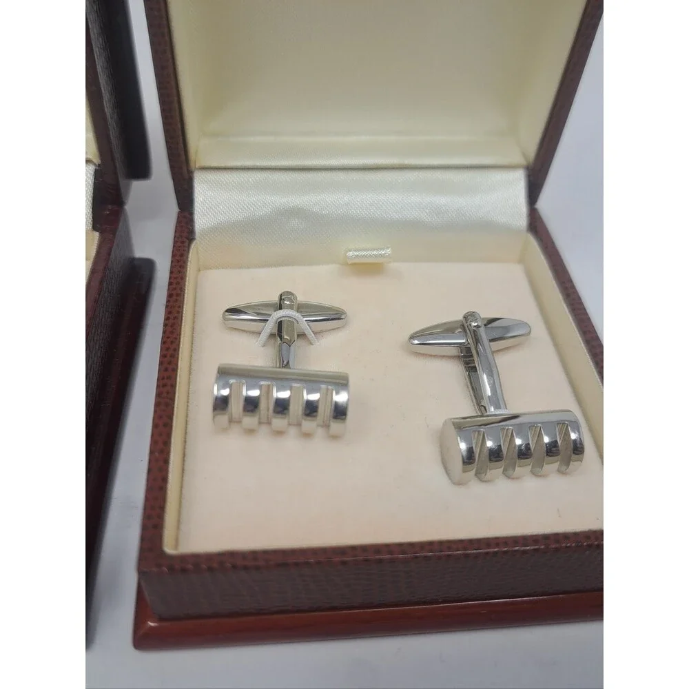 Vintage 70s 80s Men's Cufflinks Set of 2 Cuff Links High Quality